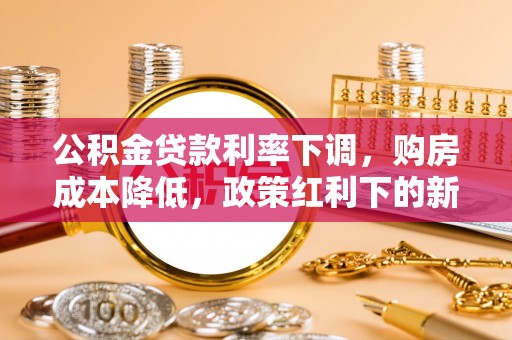 雨湖公积金贷款利率下调，购房成本降低，政策红利下的新机遇