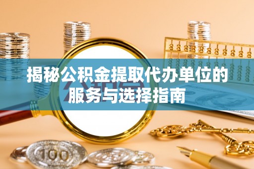 雨湖揭秘公积金提取代办单位的服务与选择指南