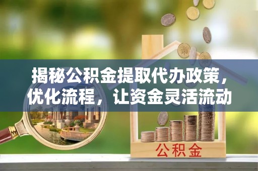 雨湖揭秘公积金提取代办政策，优化流程，让资金灵活流动