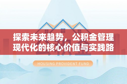 雨湖探索未来趋势，公积金管理现代化的核心价值与实践路径