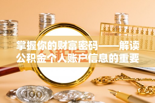 雨湖掌握你的财富密码——解读公积金个人账户信息的重要性